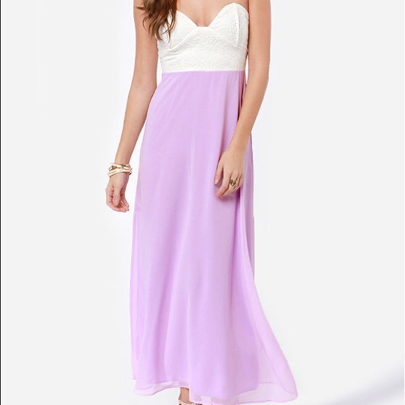 Lavender Chiffon Maxi Dress